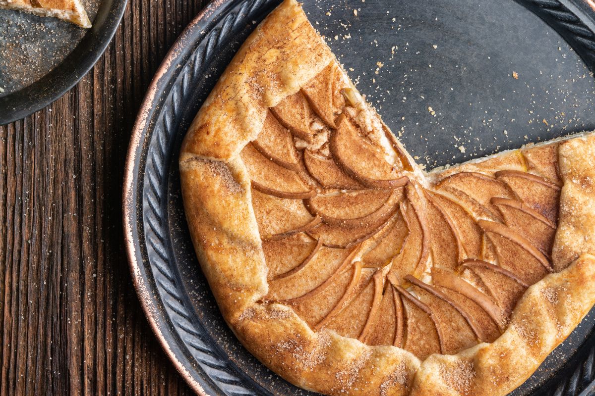 Asian Pear Galette With Cardamom Whipped Cream