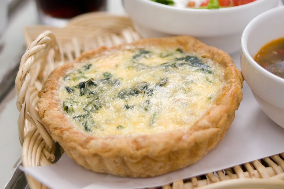 Bacon, Spinach, And Artichoke Quiche