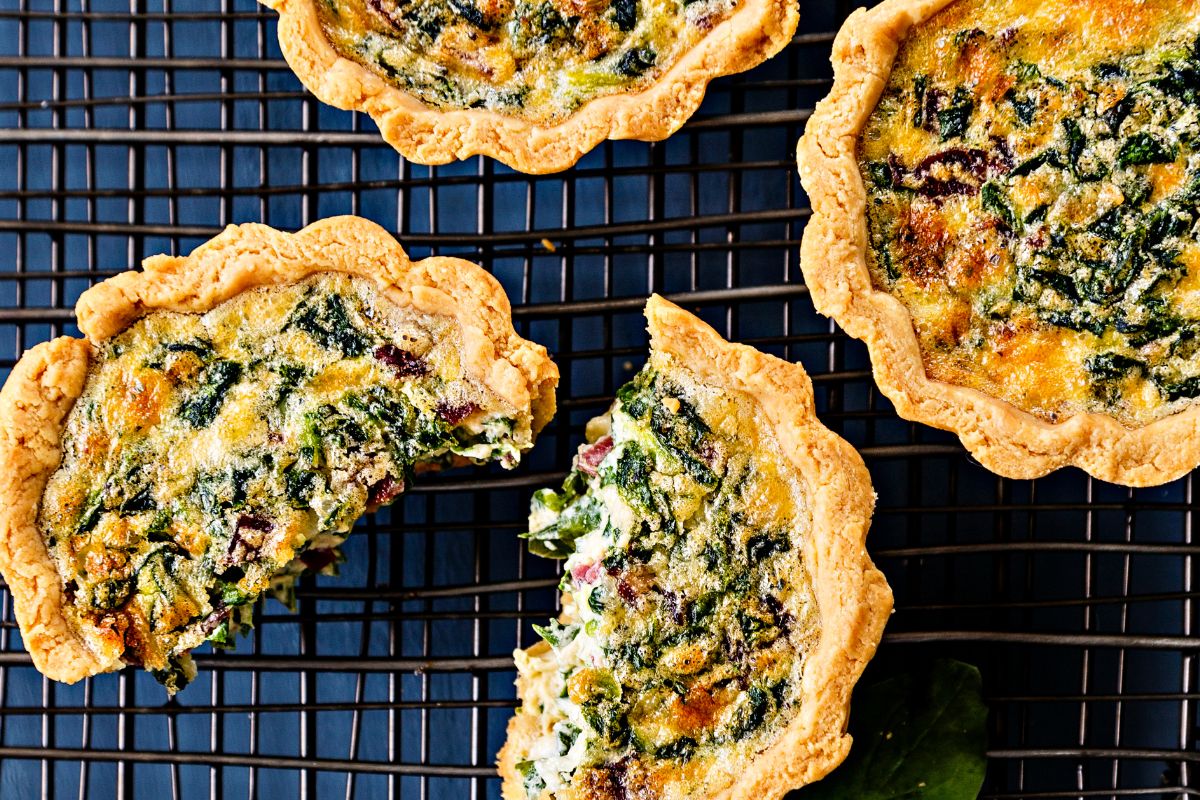 Crustless Spinach & Bacon Quiche