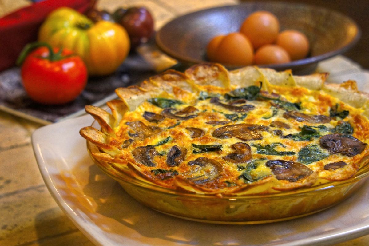 Crustless Spinach Quiche With Artichoke