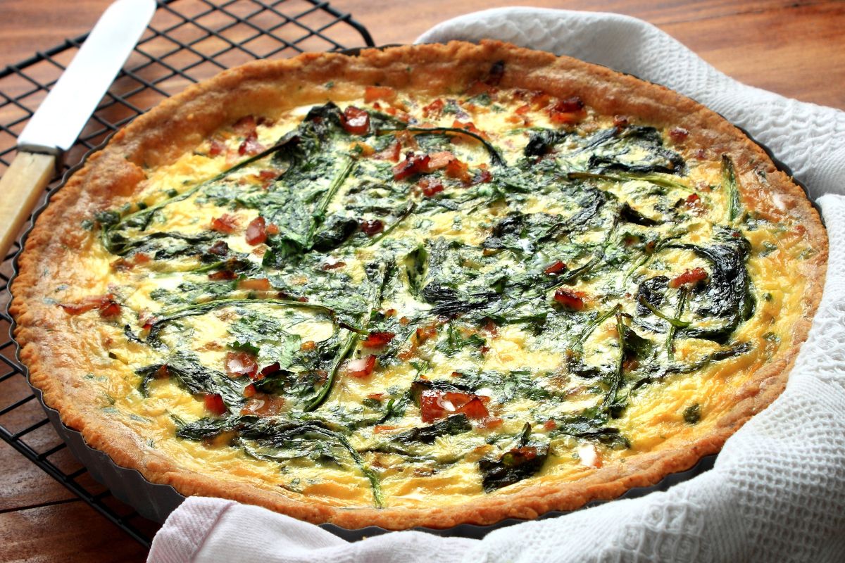 Dairy-Free Spinach & Bacon Quiche