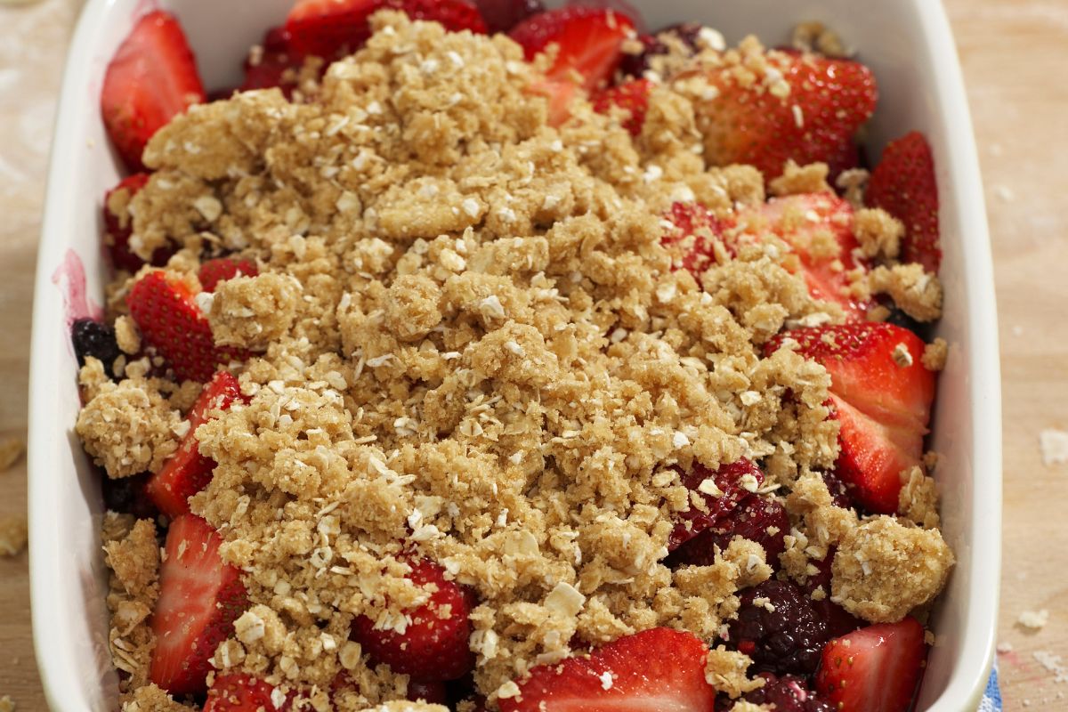 Fruity Peanut Butter Cobbler