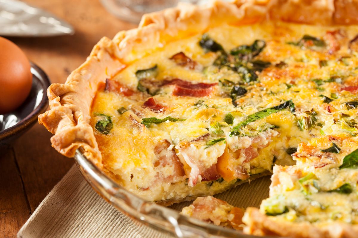 Keto Spinach & Bacon Quiche