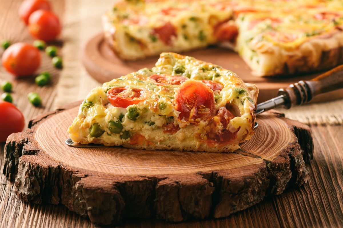 Low Fat Cheese And Tomato Quiché