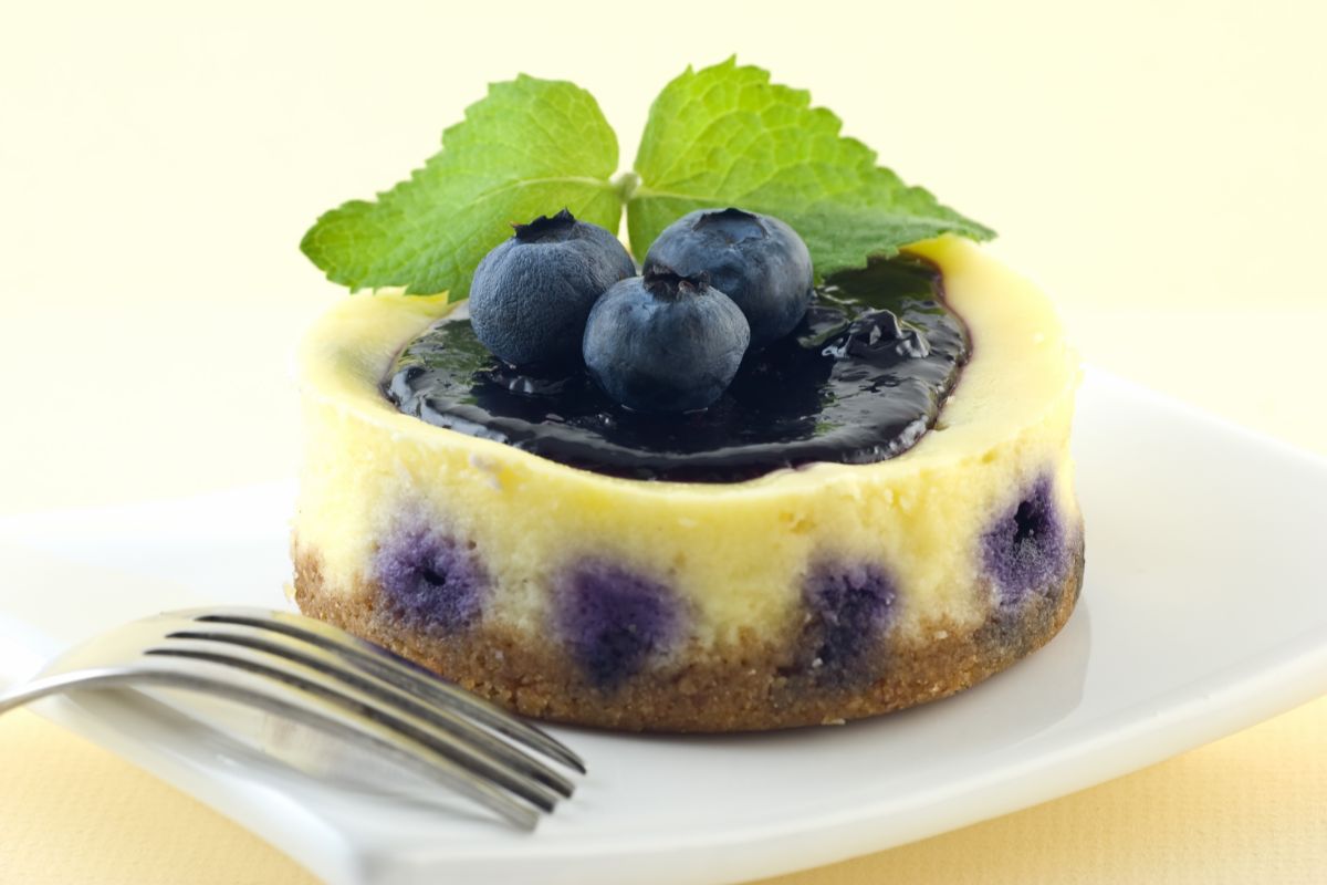 No Bake Lemon Blueberry Cheesecake
