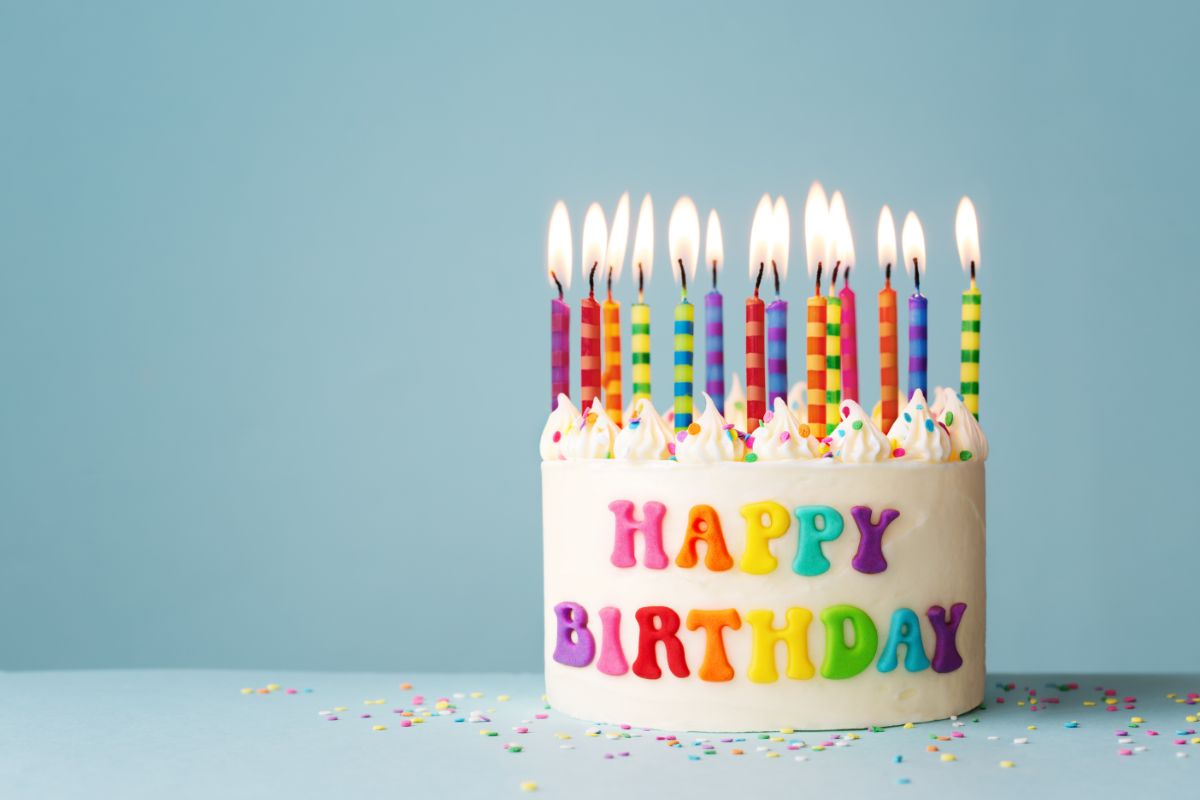 Rainbow Lettered Birthday Cheesecake