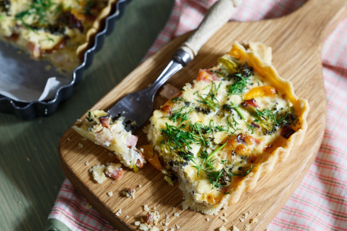 Spinach, Bacon & Broccoli Quiche