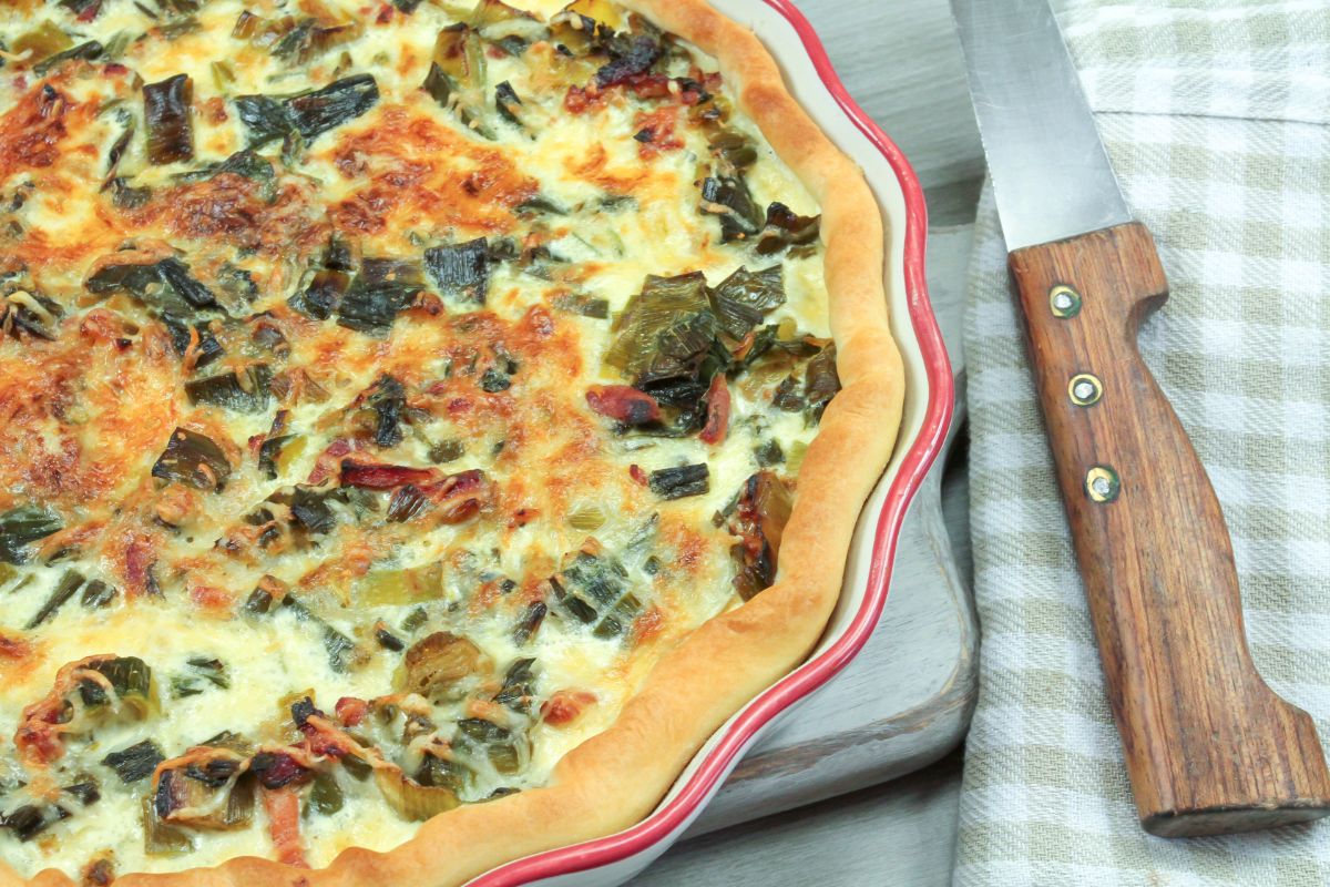 Spinach, Bacon & Leek Quiche