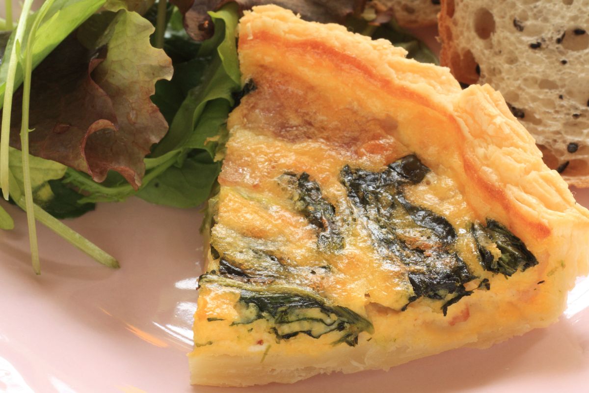 Spinach, Bacon & Parmesan Quiche