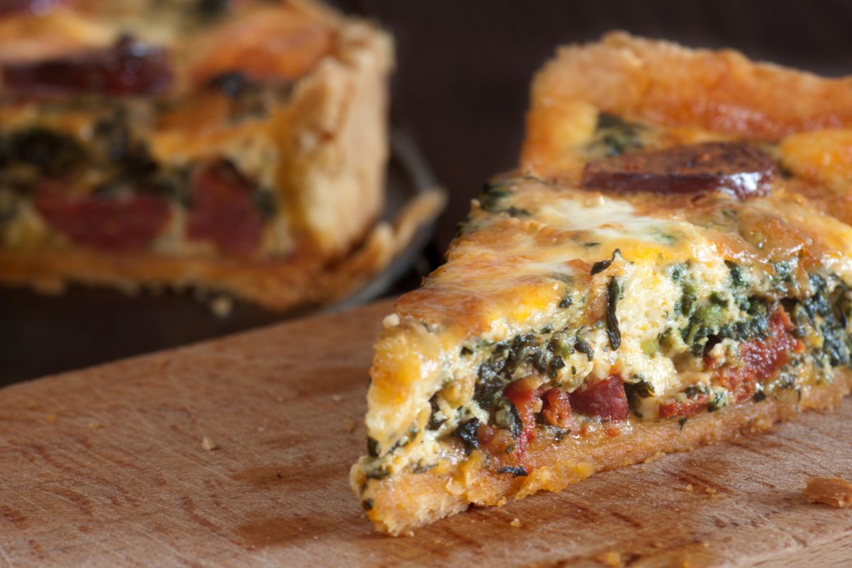 Spinach & Sausage Quiche