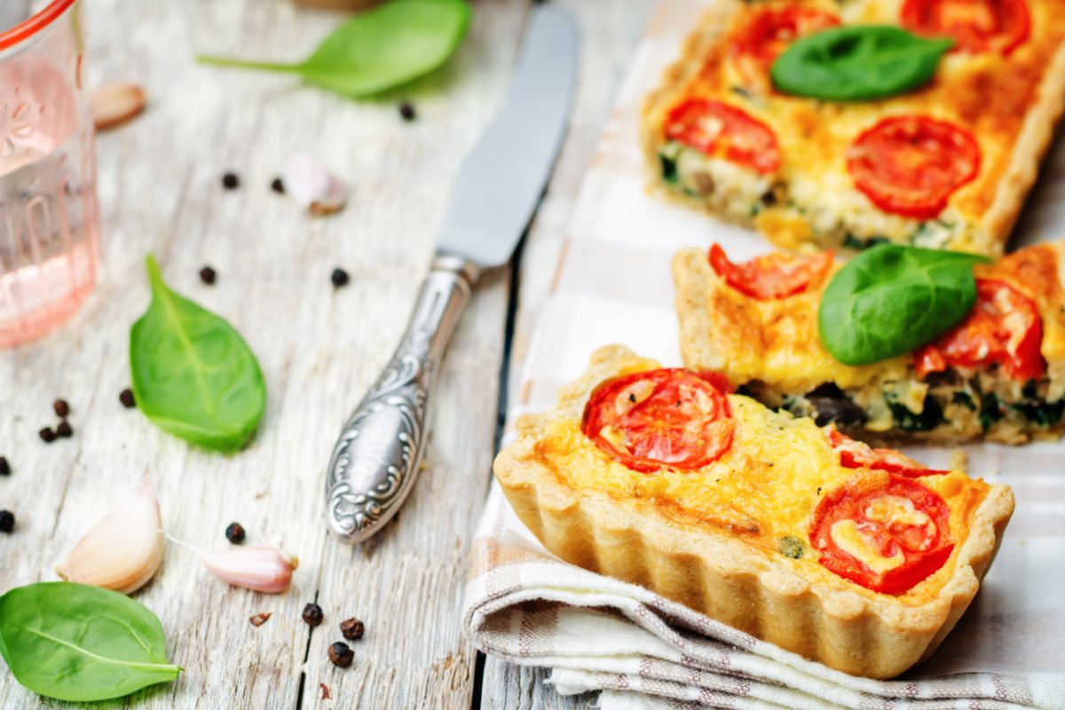 Spinach & Tomato Quiche