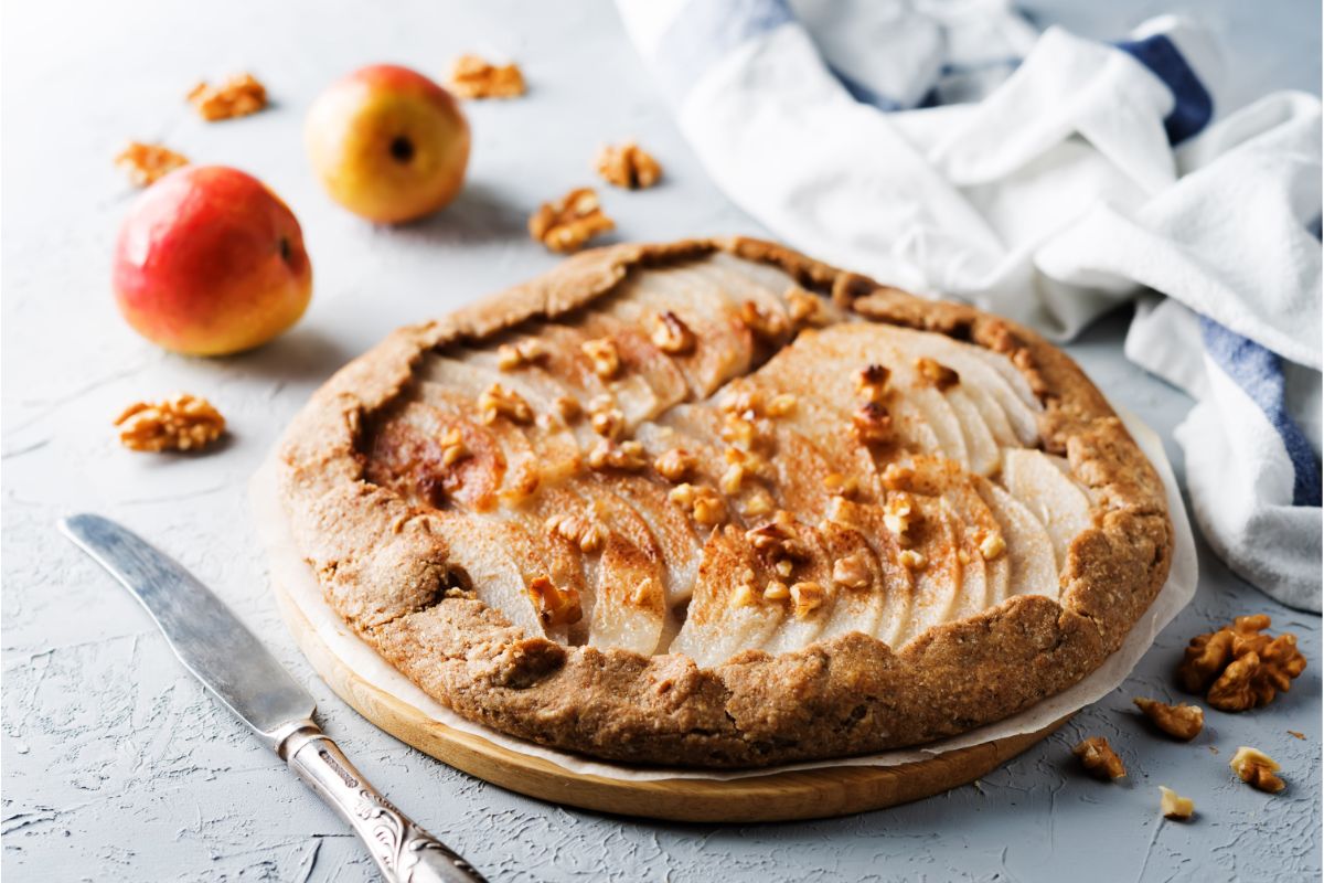 Rustic Pear And Walnut Galette