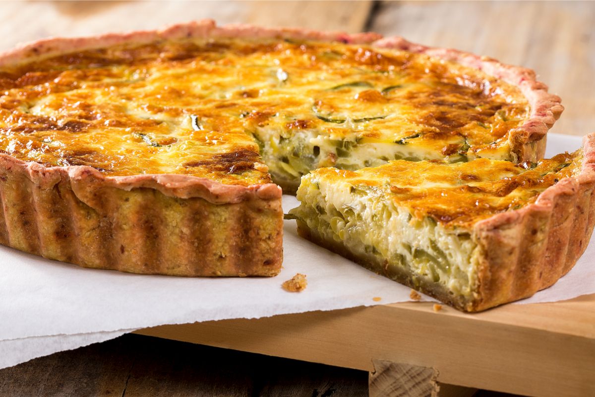 Sausage, Leek, And Spinach Quiche